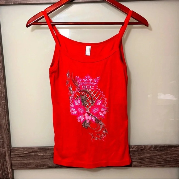Tops - American Apparel Red OCC Floral Tank